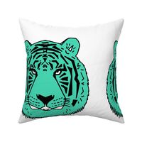 tiger // plush plushie cut and sew kids cut and sew pillow green tiger 