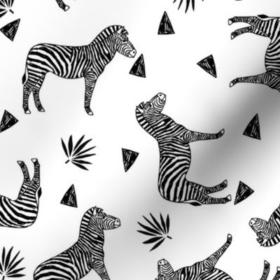 zebra // black and white kids triangle sweet tropical animals