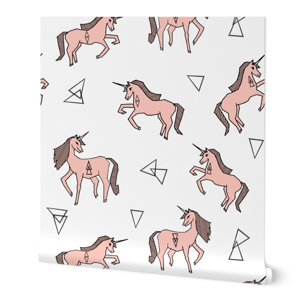 unicorn // unicorns pink and white unicorn cute girls sweet unicorn fabric for girls