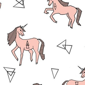 unicorn // unicorns pink and white unicorn cute girls sweet unicorn fabric for girls