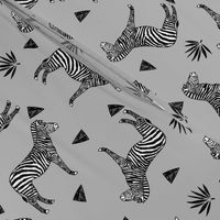 zebra // grey tropical african zoo safari animal black and white grey kids zebra wallpaper