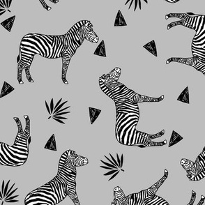 zebra // grey tropical african zoo safari animal black and white grey kids zebra wallpaper