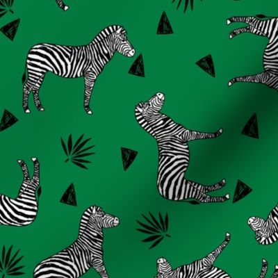 zebra // kelly green safari black and white animal zebra wallpaper