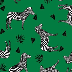 zebra // kelly green safari black and white animal zebra wallpaper