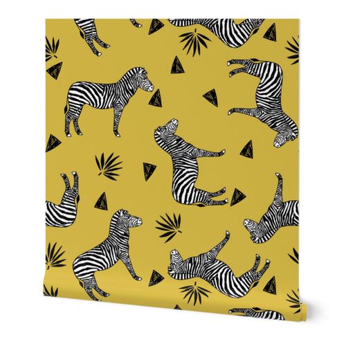 Baby Kinderzimmer Senf Kinder Zebra Zoo Safari Kindergarten Spoonflower