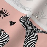 zebra // black and white zebra pastel pink girls sweet zebra print