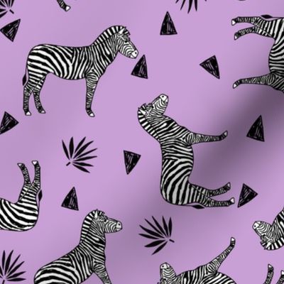 zebra // purple kids safari black and white girls animal africa safari tropical