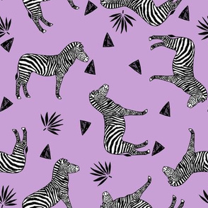 zebra // purple kids safari black and white girls animal africa safari tropical