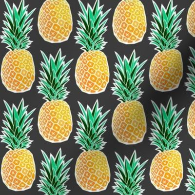 Tropical Geometric Pineapple - Dark Gray