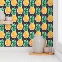 Tropical Geometric Pineapple - Dark Gray