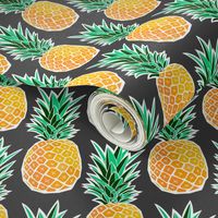 Tropical Geometric Pineapple - Dark Gray