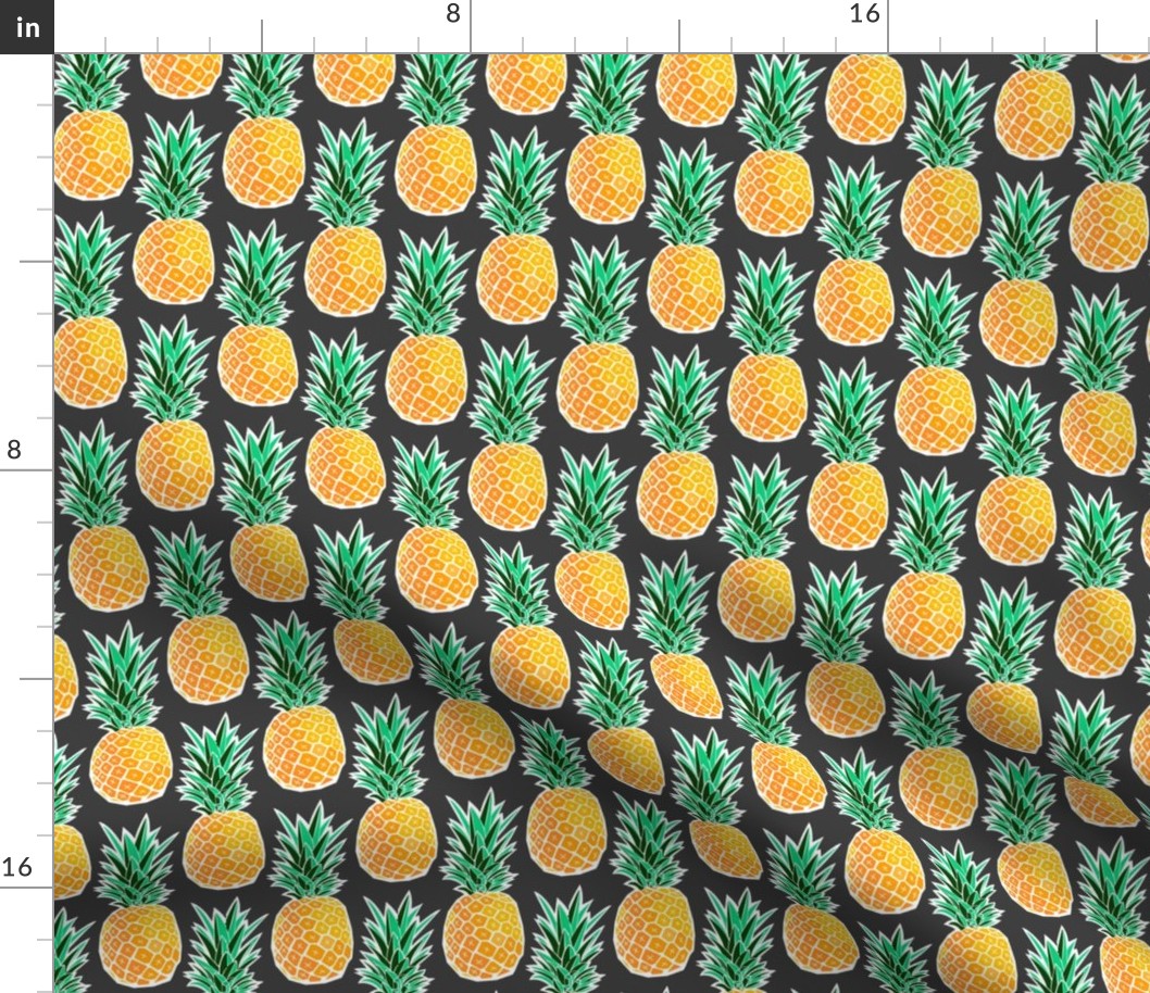 Tropical Geometric Pineapple - Dark Gray