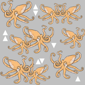 Octopus Meets Triangle on Grey - Larger Scale