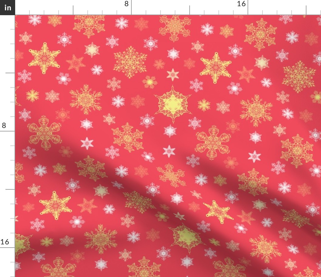 Ornate Christmas Snowflakes Seamless Pattern