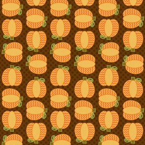 Chevron Pumpkin Polka dot