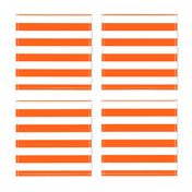 Stripes - Horizontal - 1 inch (2.54cm) - White (#FFFFFF) & Orange (#FF5F00)