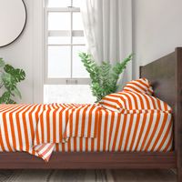 Stripes - Horizontal - 1 inch (2.54cm) - White (#FFFFFF) & Orange (#FF5F00)