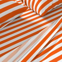 Stripes - Horizontal - 1 inch (2.54cm) - White (#FFFFFF) & Orange (#FF5F00)