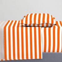 Stripes - Horizontal - 1 inch (2.54cm) - White (#FFFFFF) & Orange (#FF5F00)