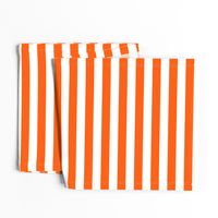 Stripes - Horizontal - 1 inch (2.54cm) - White (#FFFFFF) & Orange (#FF5F00)