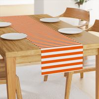 Stripes - Horizontal - 1 inch (2.54cm) - White (#FFFFFF) & Orange (#FF5F00)