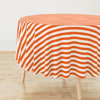 Stripes - Horizontal - 1 inch (2.54cm) - White (#FFFFFF) & Orange (#FF5F00)