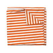 Stripes - Horizontal - 1 inch (2.54cm) - White (#FFFFFF) & Orange (#FF5F00)