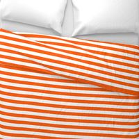 Stripes - Horizontal - 1 inch (2.54cm) - White (#FFFFFF) & Orange (#FF5F00)