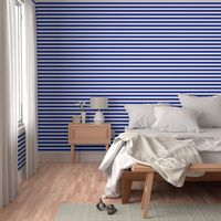 Stripes - Horizontal - 1 inch (2.54cm) - White (#FFFFFF) & Blue (#002398)