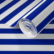 Stripes - Horizontal - 1 inch (2.54cm) - White (#FFFFFF) & Blue (#002398)