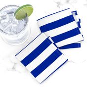 Stripes - Horizontal - 1 inch (2.54cm) - White (#FFFFFF) & Blue (#002398)