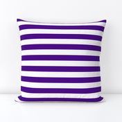 Stripes - Horizontal - 1 inch (2.54cm) - White (#FFFFFF) & Purple (#4D008A)