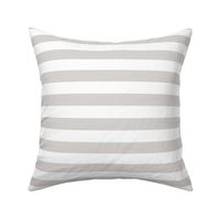 Stripes - Horizontal - 1 inch - White (#FFFFFF) & Light Cool Gray (#D9D6D4)