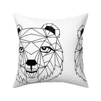 bear // geo bear plush plushie cut and sew kids nursery black and white nursery geometric 