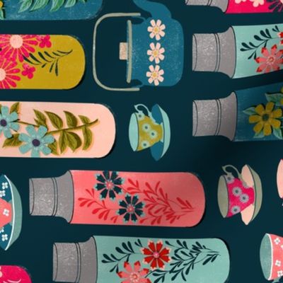 tea thermos // vintage thermos collection design by andrea lauren cute andrea lauren fabric