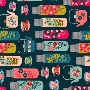 tea thermos // vintage thermos collection design by andrea lauren cute andrea lauren fabric