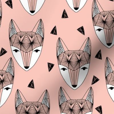 Fox Head - Pink by Andrea Lauren 