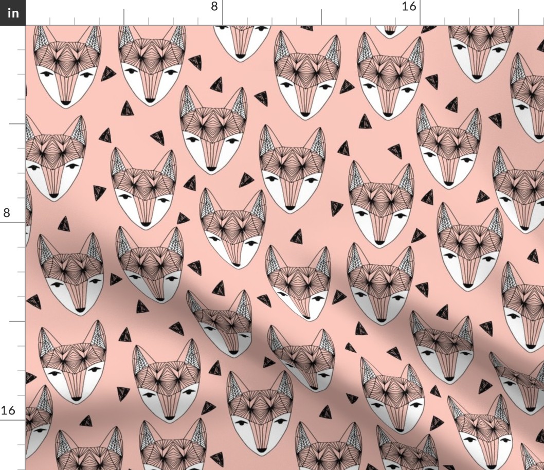 Fox Head - Pink by Andrea Lauren 