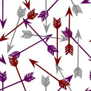 arrows scattered // plum burgundy grey jewel tone southwest girly arrows