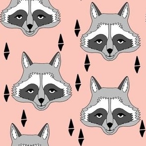 raccoon // pastel pink girls print for sweet little girls clothes girls room baby girl crib bedding 