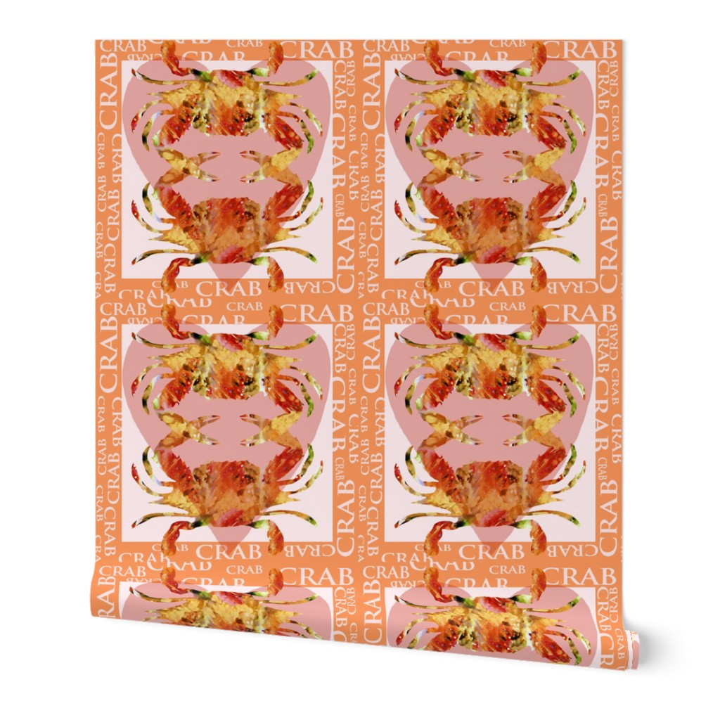 Crabs Watercolor Designed Square for Pillow
