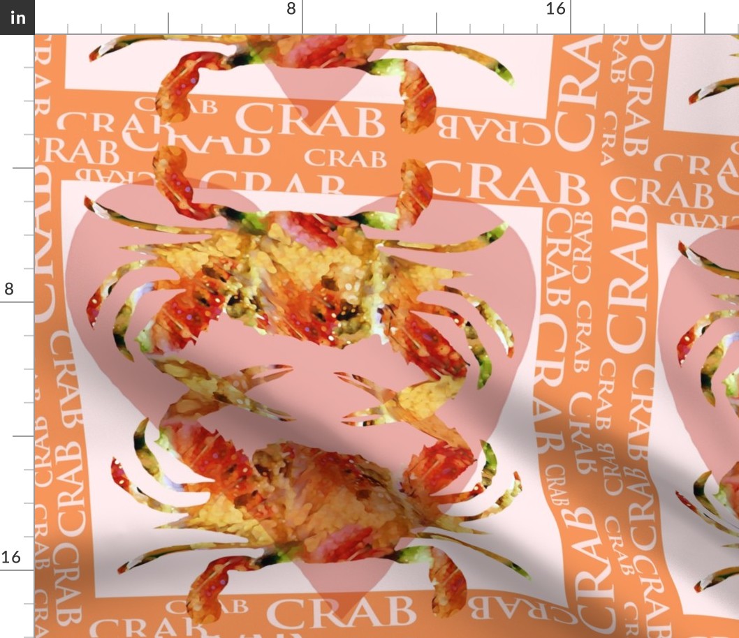 Crabs Watercolor Designed Square for Pillow