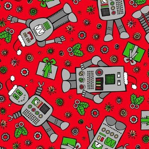 Merry Robots (Red)