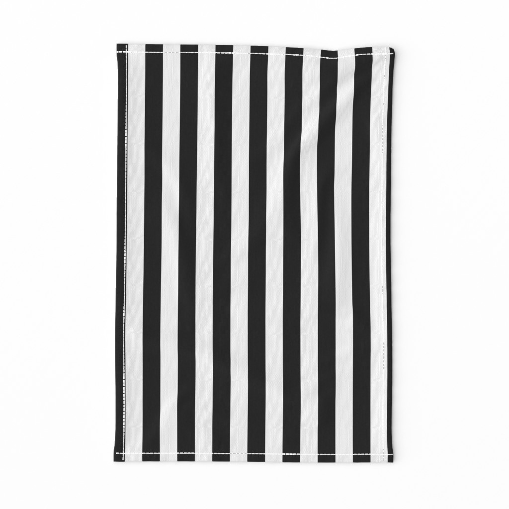 Stripes - Vertical - 1 inch (2.54cm) - Black (#000000) & White (#FFFFFF)