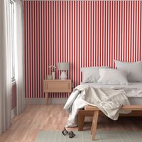 Stripes - Vertical - 1 inch (2.54cm) - Red (#E0201B) & White (#FFFFFF)