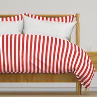 Stripes - Vertical - 1 inch (2.54cm) - Red (#E0201B) & White (#FFFFFF)