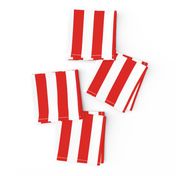 Stripes - Vertical - 1 inch (2.54cm) - Red (#E0201B) & White (#FFFFFF)