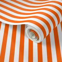 Stripes - Vertical - 1 inch (2.54cm) - Orange (#FF5F00) & White (#FFFFFF)