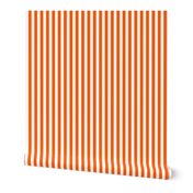 Stripes - Vertical - 1 inch (2.54cm) - Orange (#FF5F00) & White (#FFFFFF)