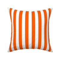 Stripes - Vertical - 1 inch (2.54cm) - Orange (#FF5F00) & White (#FFFFFF)